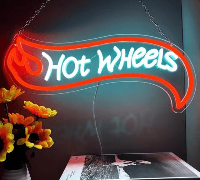 LED Neon Lamp Hot Wheels (42x18cm)