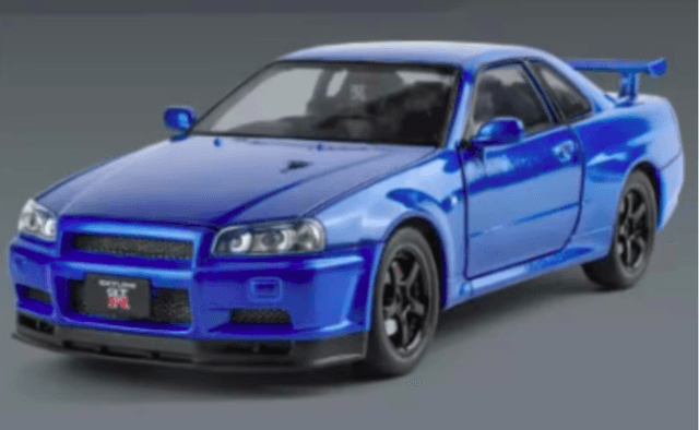 DieCast model auto metaal Nissan GTR R34 (1:24)