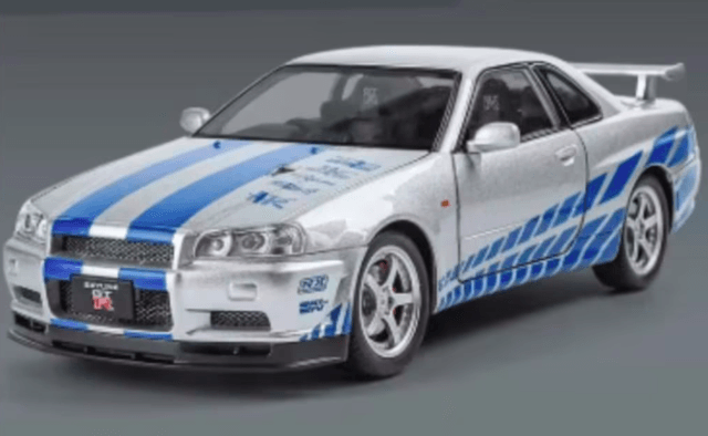 DieCast model auto metaal Nissan GTR R34 (1:24)