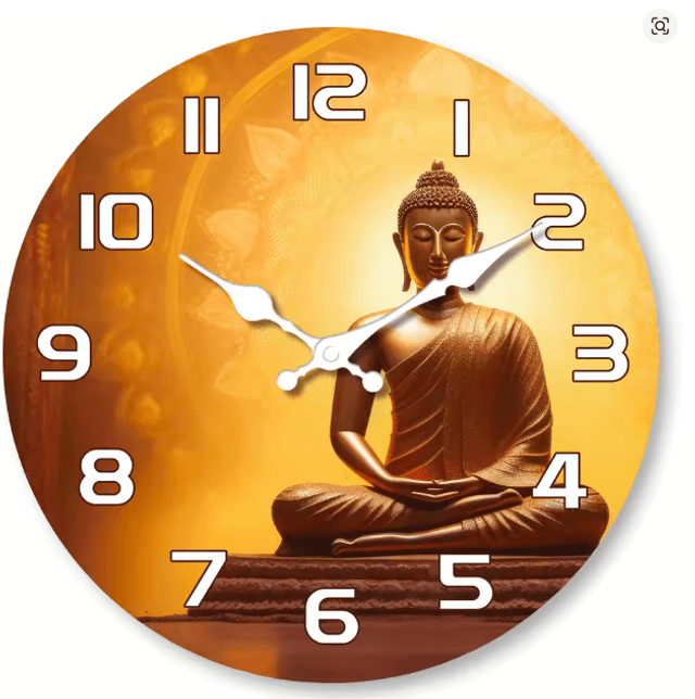 Wandclock Boeddha design 24 cm