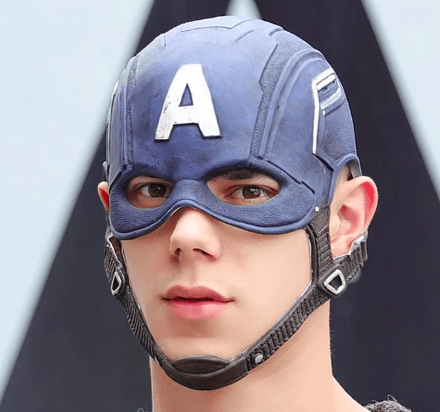 Full face latex masker Captain America