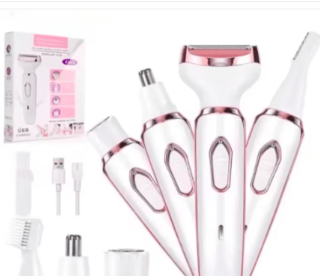 Luxe 4 in 1 scheerapparaat voor dames (rose wit)