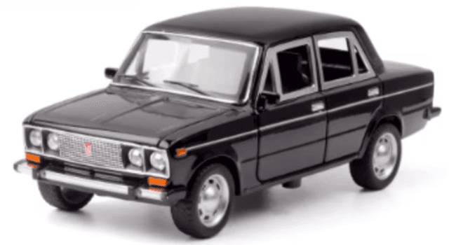 DieCast model auto metaal Lada 2106 zwart (1:24)