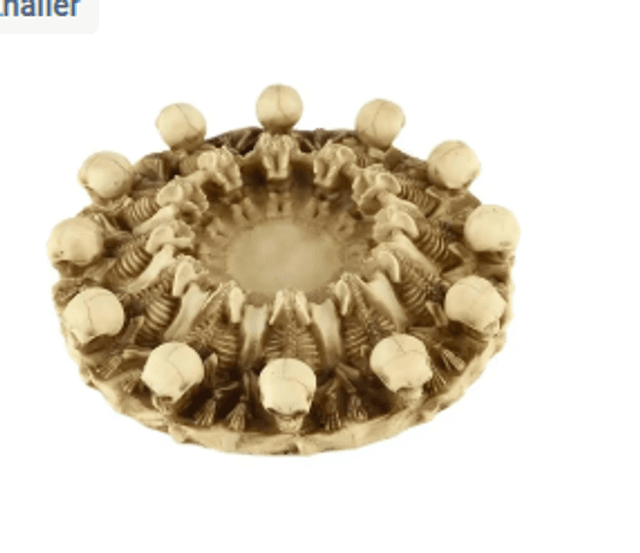 Prachtige creatieve horror asbak met schedels  (16cm)