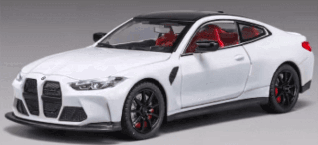 DieCast metalen model auto BMW M4 (1:24) kleur wit