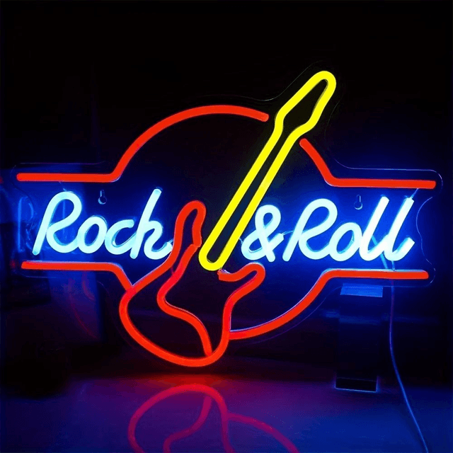 LED Neon Lamp Rock and Roll (37x28cm)