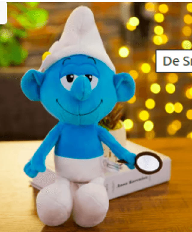 De Smurfen grote knuffel Hippe Smurf (28cm)