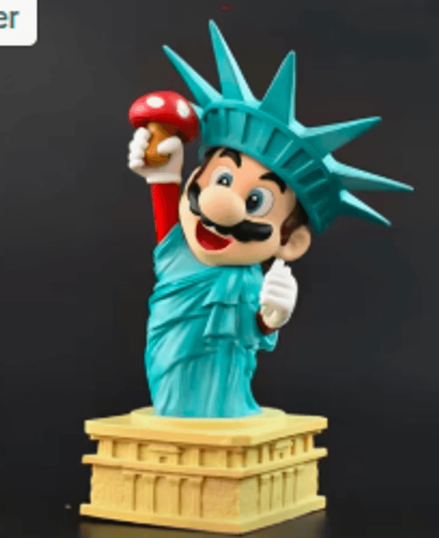 Super Mario figuur Vrijheidsbeeld (20cm)