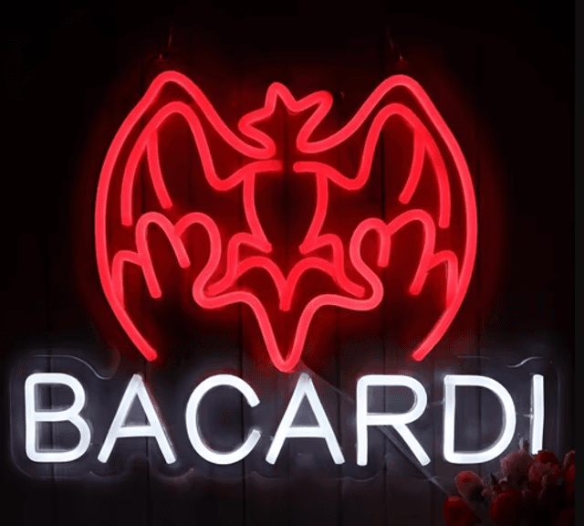LED Neon Lamp Bacardi Rum (38x30cm) 